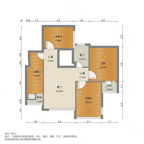 阳光西岸5室2厅2卫114㎡南北82万