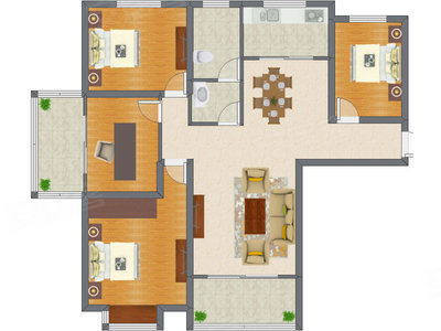4室2厅 134.03平米
