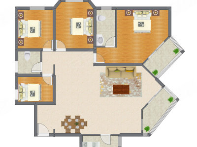 4室2厅 170.81平米