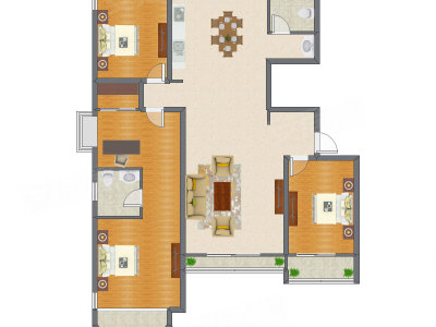 3室2厅 188.92平米