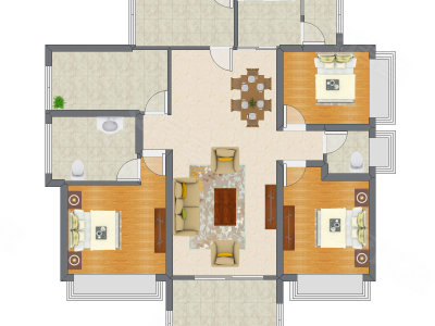 3室2厅 126.52平米