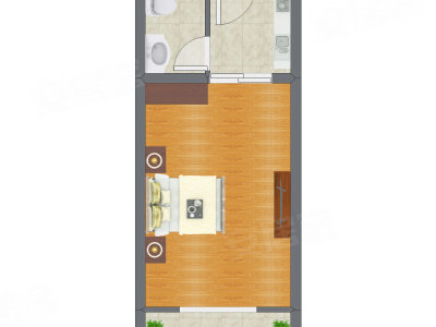 1室0厅 43.50平米