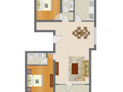 2室2厅 96.85平米