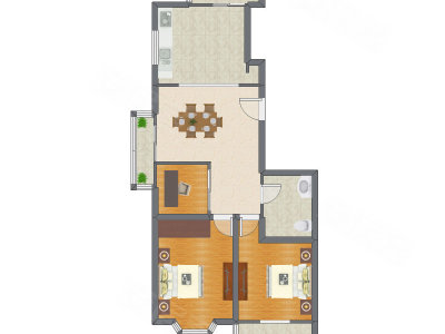 3室1厅 105.41平米