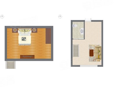 1室1厅 16.33平米户型图
