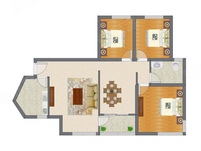 3室2厅 135.13平米