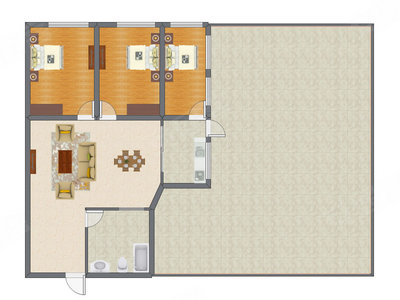 3室2厅 181.76平米