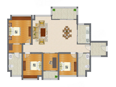 4室2厅 137.45平米