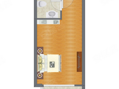 1室0厅 38.83平米