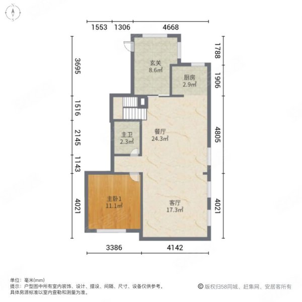 青特花溪地2期4室2厅2卫153㎡南北240万