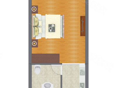 1室1厅 29.40平米户型图