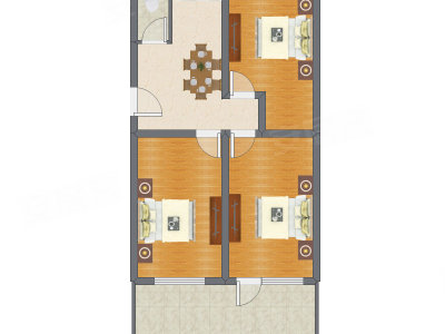 3室1厅 76.65平米