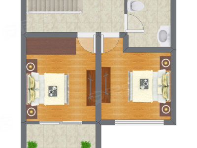2室2厅 126.50平米户型图