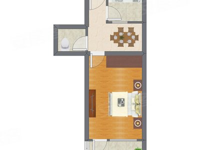 1室1厅 42.00平米