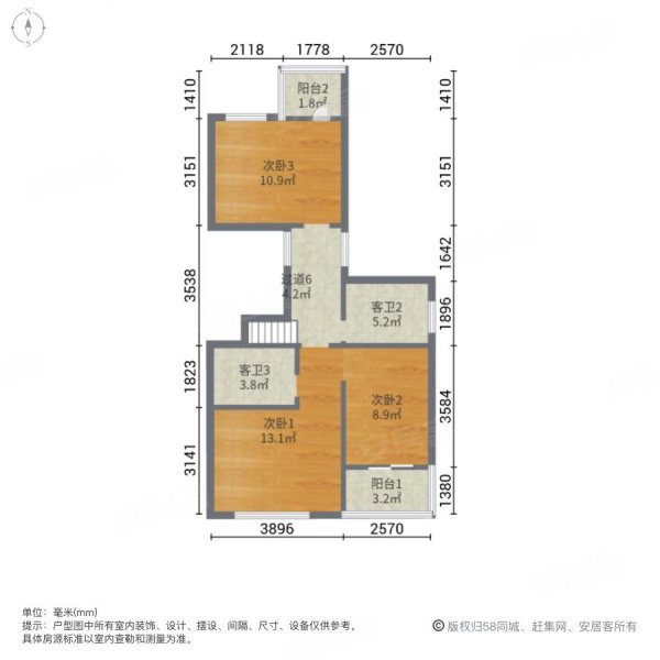 颐湾丽庭5室2厅4卫204.15㎡南北475万