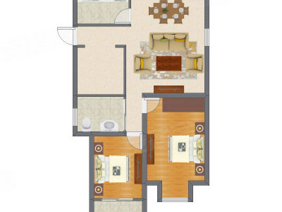 2室2厅 88.75平米