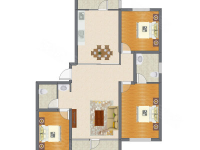 3室2厅 142.43平米
