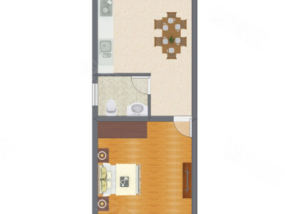 1室1厅 39.73平米