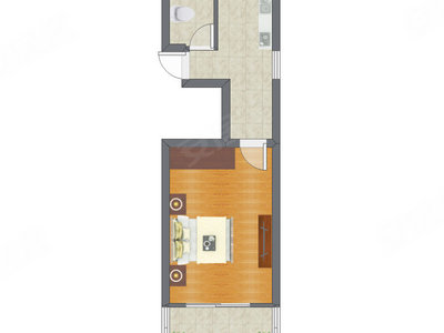 1室0厅 40.11平米