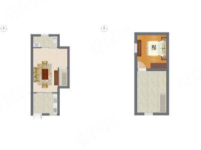 1室1厅 24.11平米