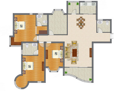 3室2厅 180.64平米