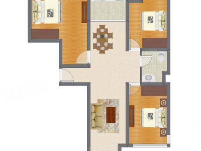 3室2厅 76.70平米