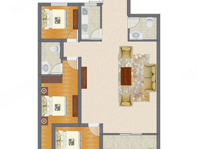 3室1厅 83.65平米