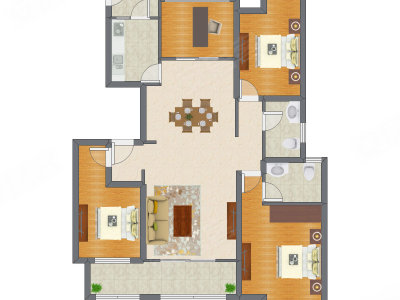 4室2厅 141.50平米