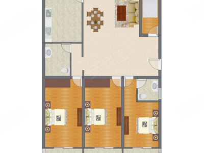 4室2厅 172.00平米户型图