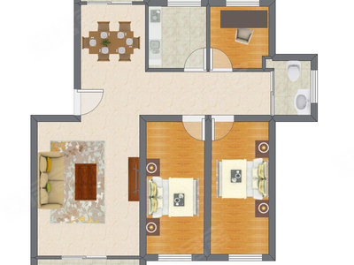 3室2厅 118.30平米户型图