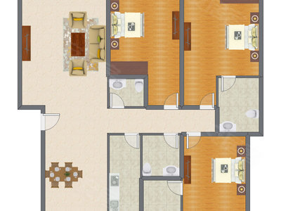 3室2厅 148.51平米