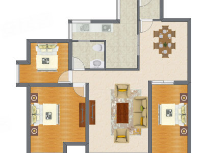 3室2厅 92.90平米