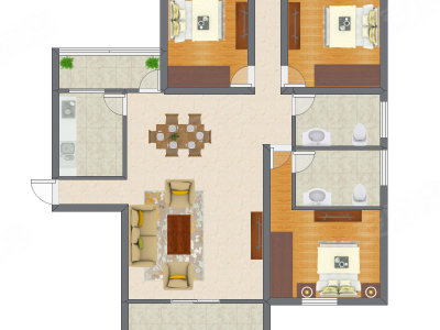 3室1厅 94.68平米