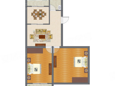 2室2厅 81.50平米
