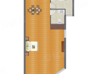 1室0厅 67.77平米户型图