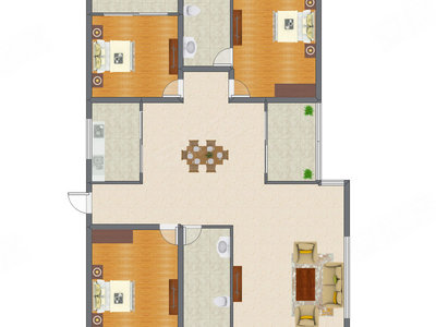 3室2厅 155.65平米