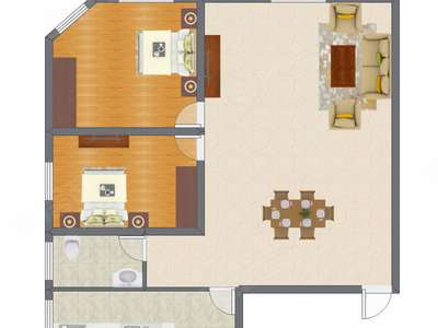 2室2厅 99.54平米