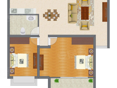 2室2厅 87.60平米