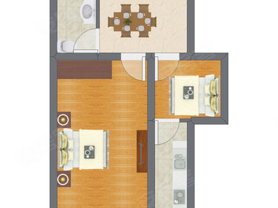 1室1厅 28.75平米