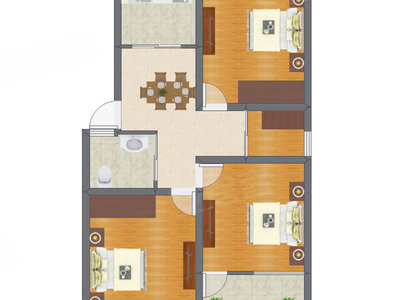 3室1厅 65.11平米