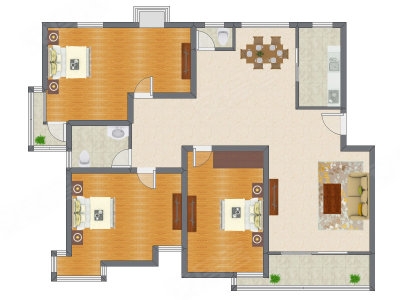 3室2厅 170.18平米