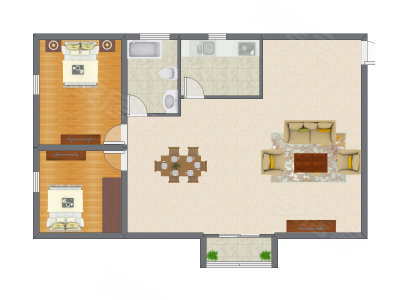 2室2厅 96.95平米