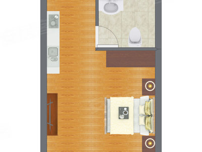 1室0厅 22.90平米