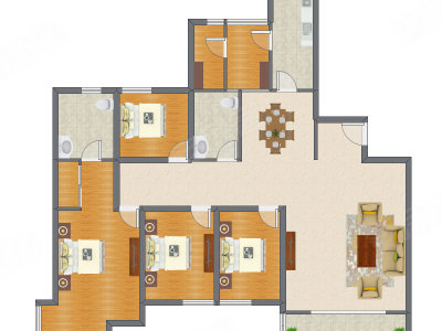 4室2厅 199.56平米