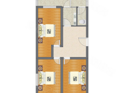 3室1厅 69.63平米