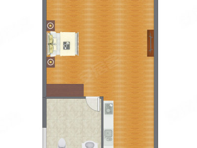 1室0厅 61.00平米