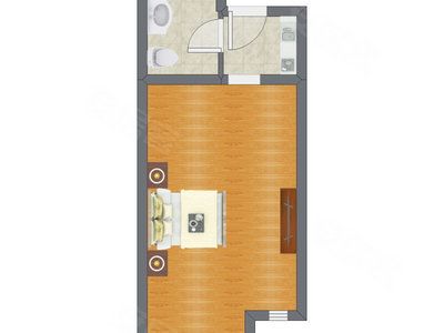 1室0厅 52.86平米