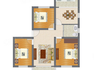 3室2厅 101.55平米