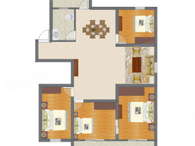 4室2厅 100.18平米