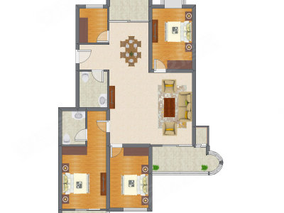 3室2厅 152.24平米